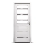 PUERTA ACERO HORIZ. 1/2 VID. DER BL 0.80 S/H S/O